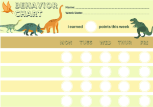 Dinosaur Roar Reward Charts