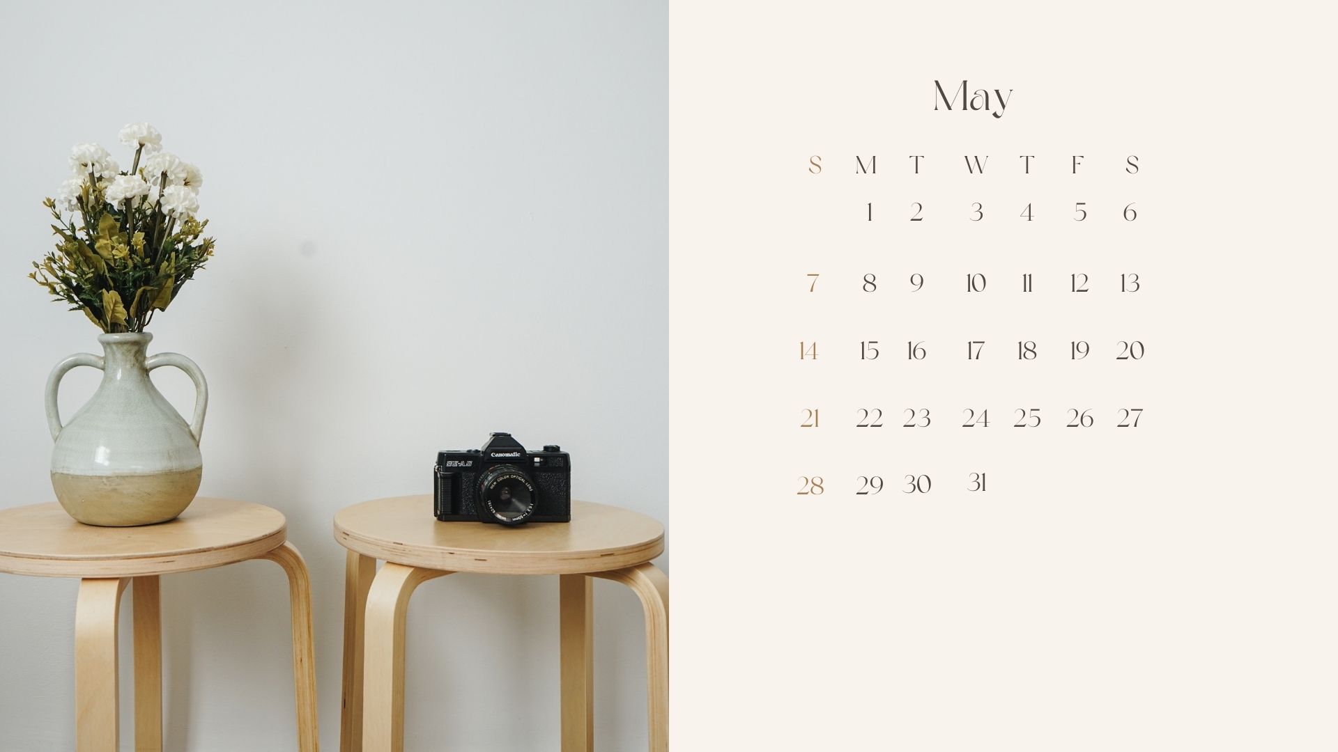 Minimalist Maggie Calendars | MJ Design Studio
