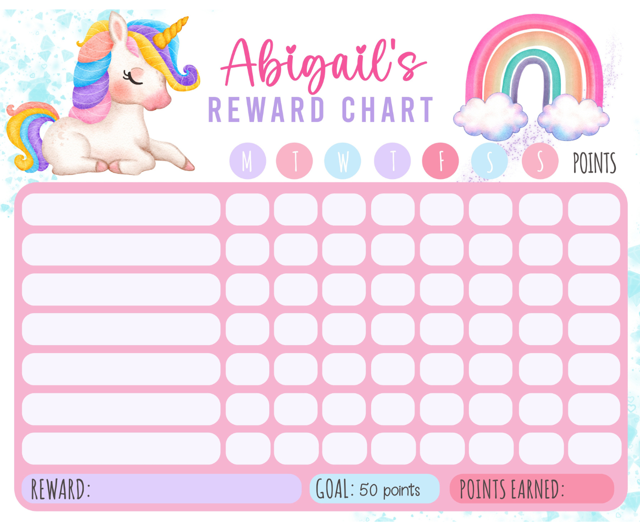 Unicorn Magic Reward Charts | MJ Design Studio