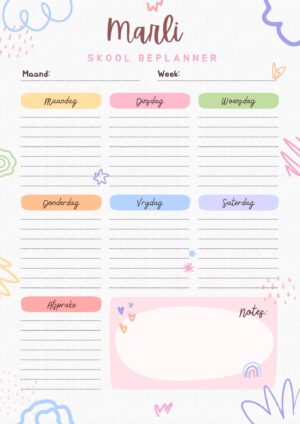 Minute Marli School Planner