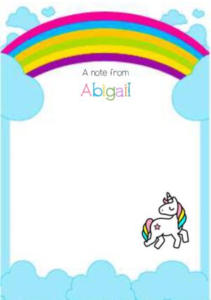 Unicorn Rainbow Ruby Notepad